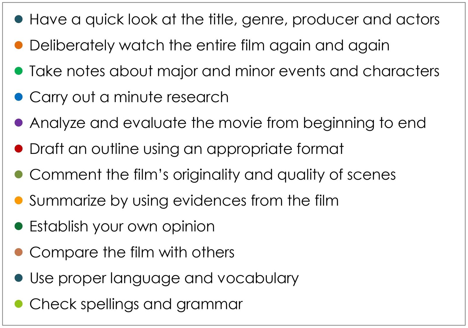 TIPS TO WRITE FILM REVIEW_