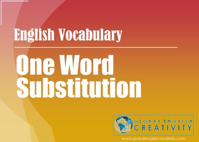 Vocabulary_One Word Substitution