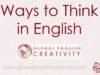 Ways to think in English
