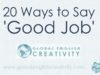 20 Ways to Say Good Job