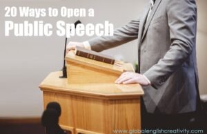 20 ways to open a public speech