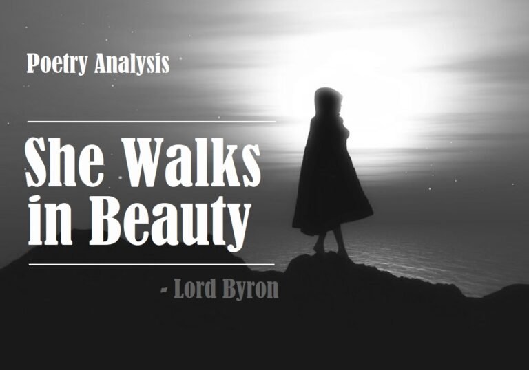 essay on she walks in beauty