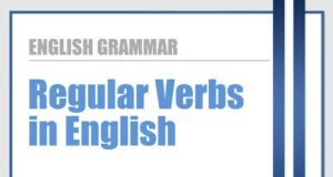 Regular Verbs in English