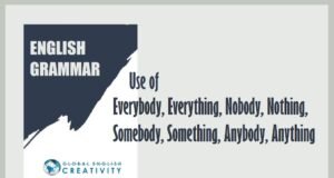 English Grammar- Use of Everybody, Everything, Nobody, Nothing, Somebody, Something, Anybody, Anything